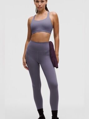 Purple High-Waist Active Leggings